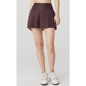 ALO Yoga Brown Pleated Skirt